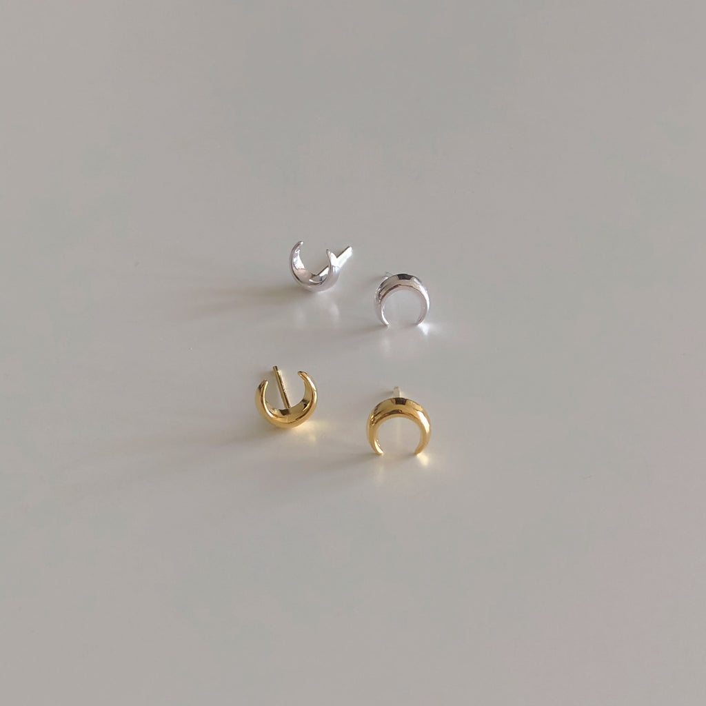 925Silver Moon Earrings