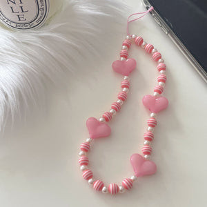 Pink Candy Heart Strap