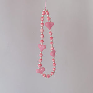 Pink Candy Heart Strap