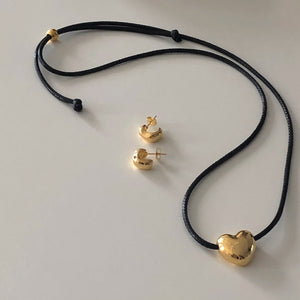 18K Gold Plated Bold Heart Necklace