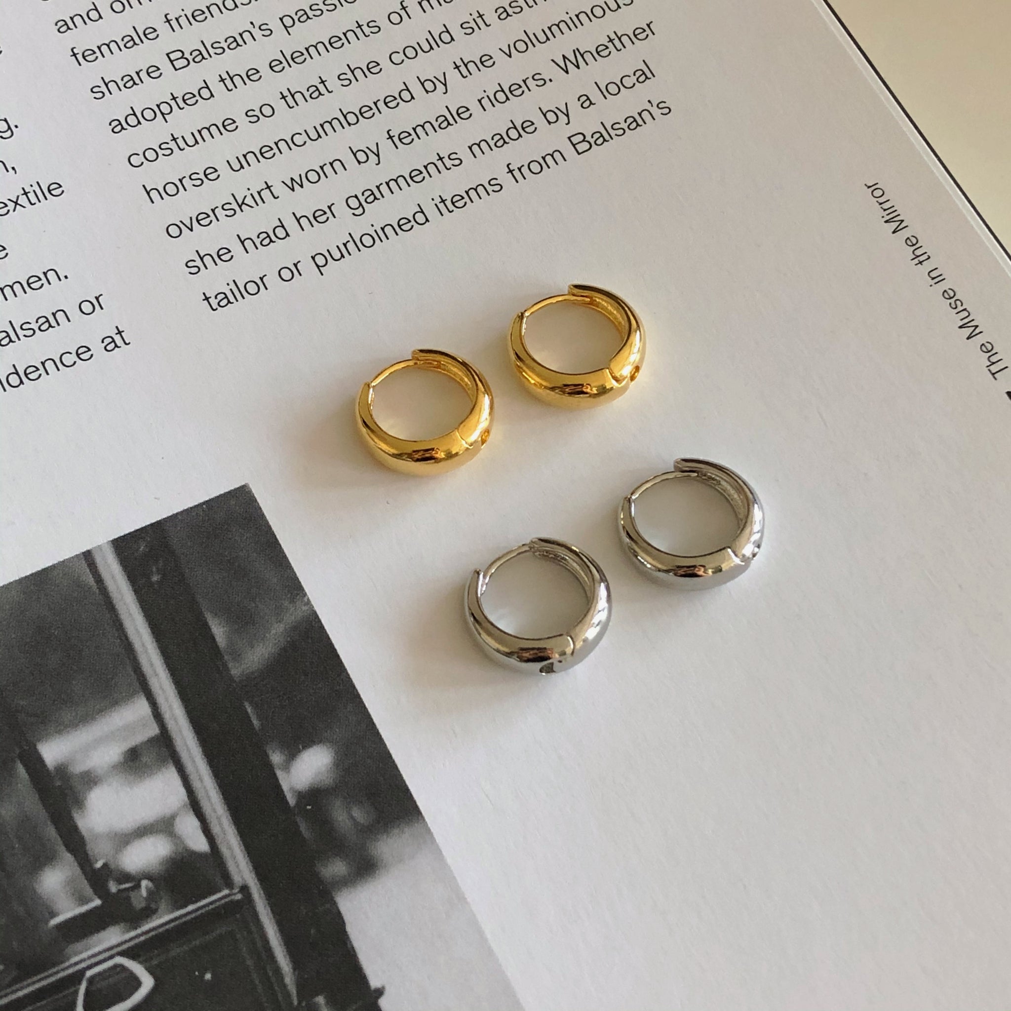 18K Gold Plated Egg Earrings