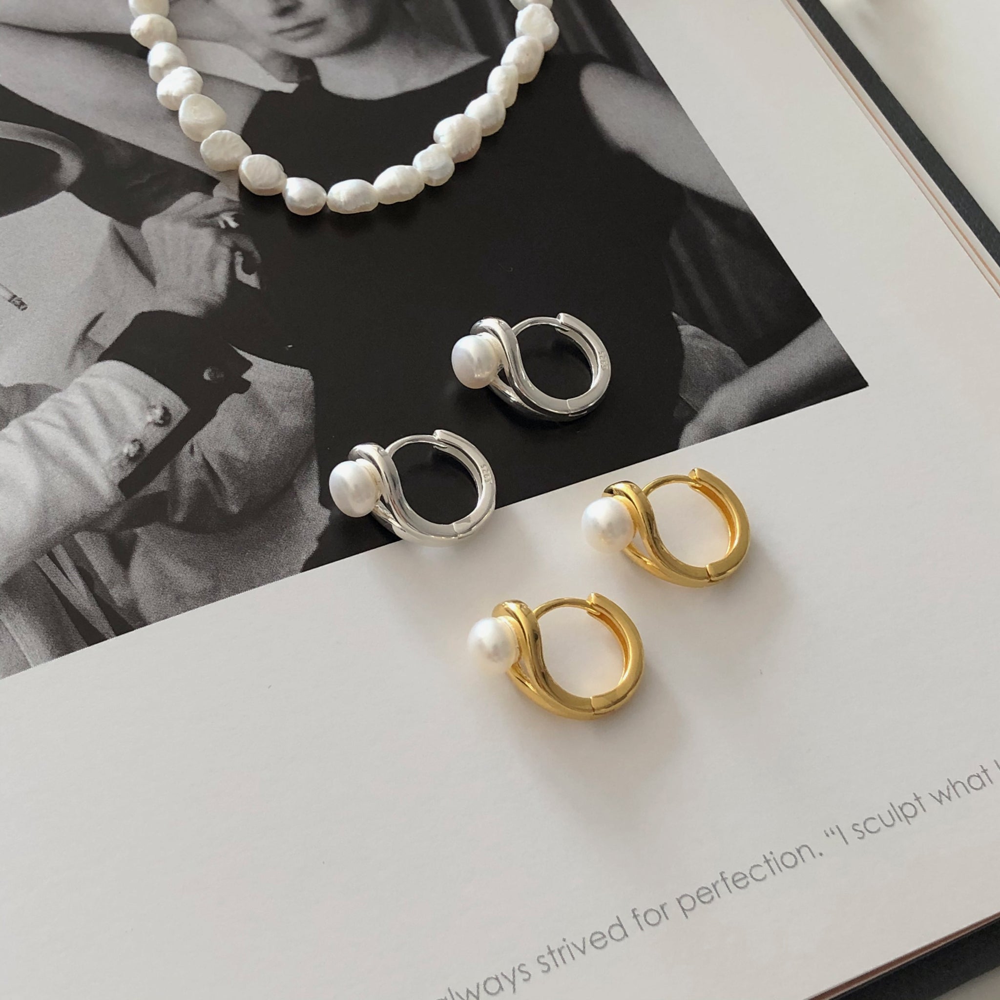925Silver Pearl Earrings