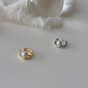 18K Gold Plated Acrylic Pearl Ear Cuff