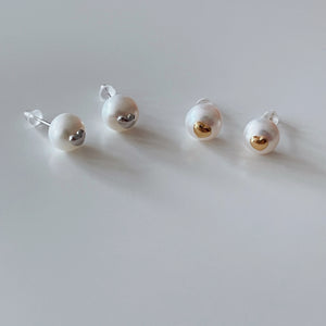 心形珍珠耳环 (S925)