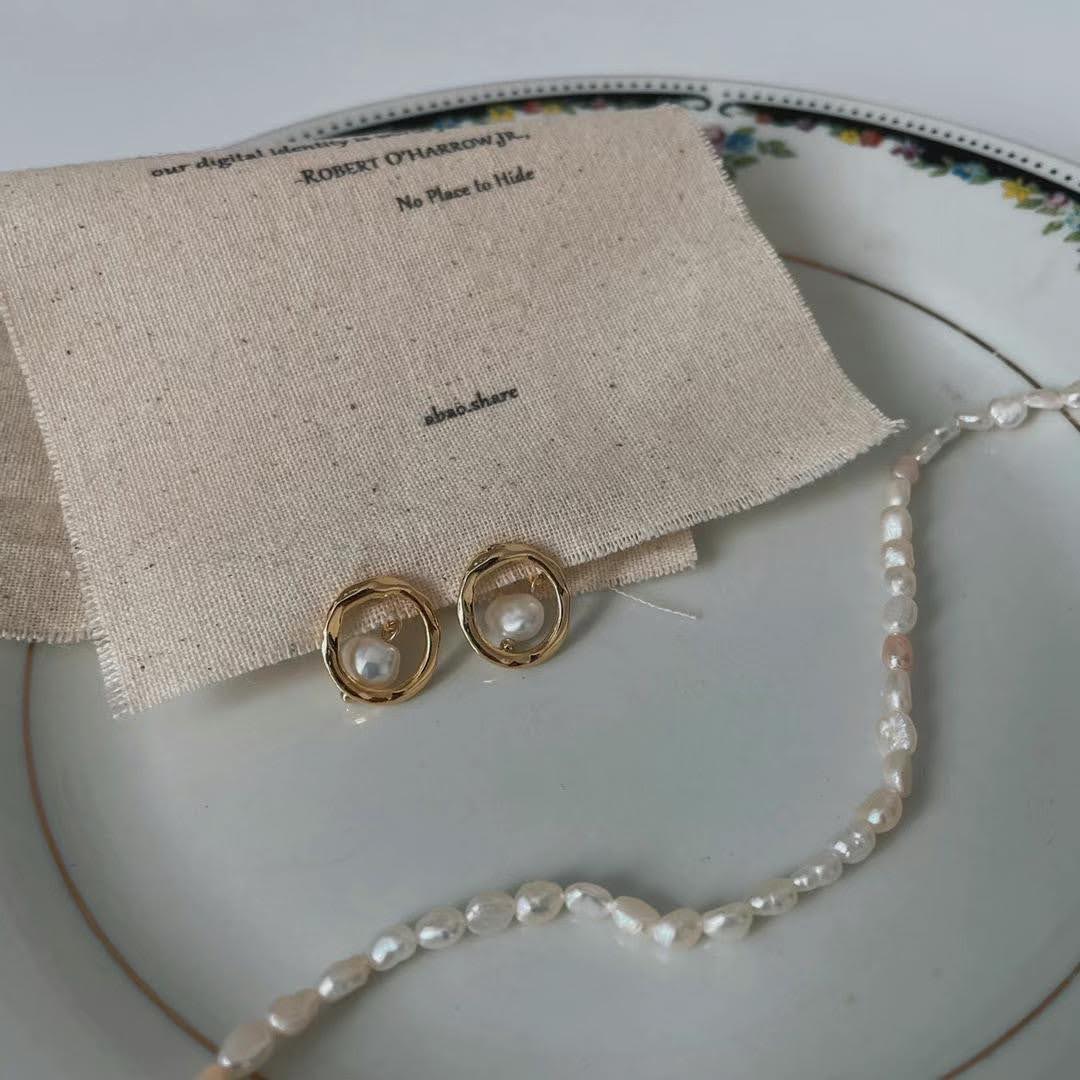 24K Gold Plated Pearl Earrings