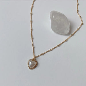 Heart Semi Precious Pendant Necklace